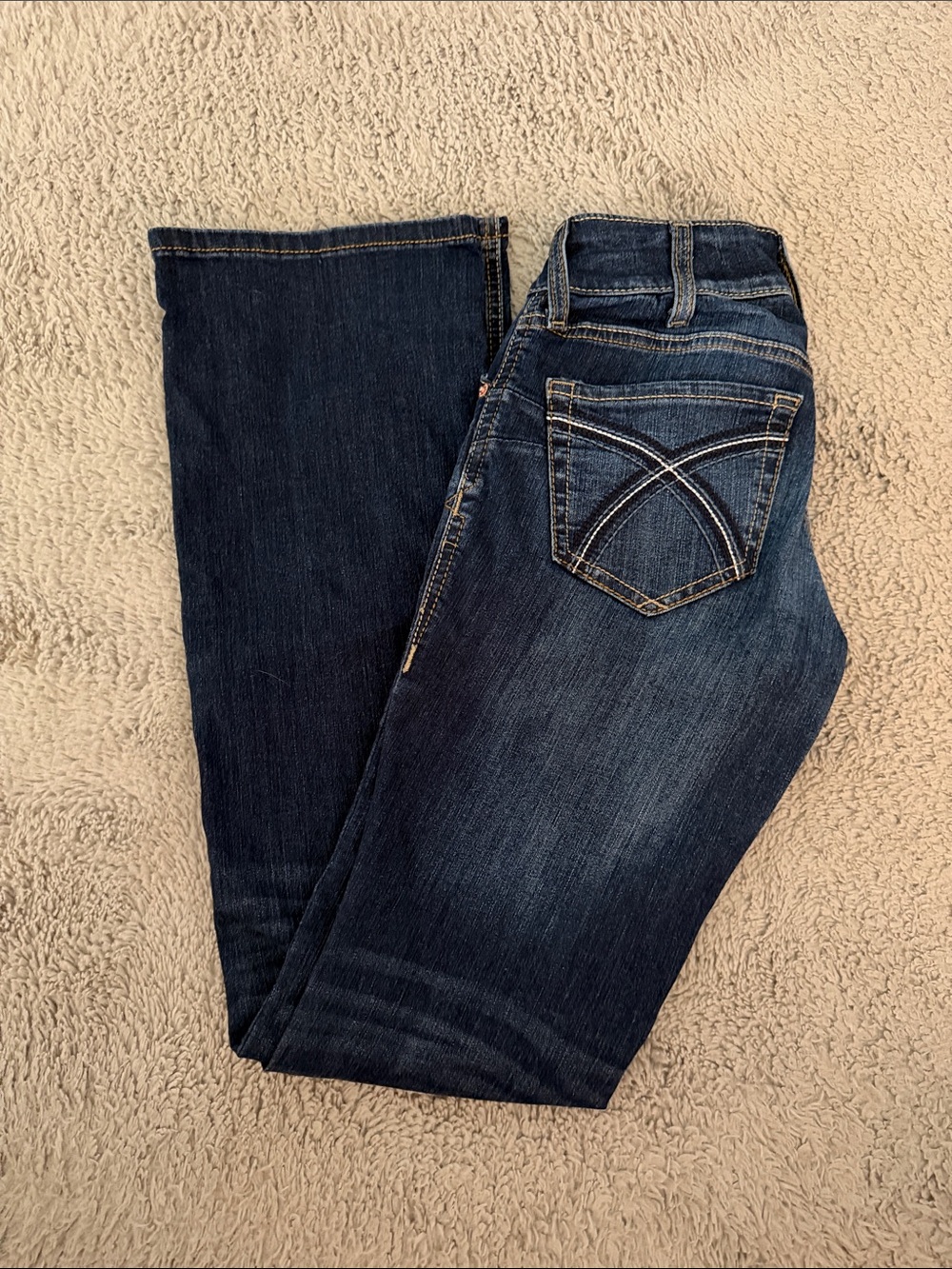 Dark Blue Women's Ariat Bootcut Jeans.
